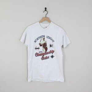 Vintage 90s Northern League Championship Series Baseball Graphic T-Shirt, Size M